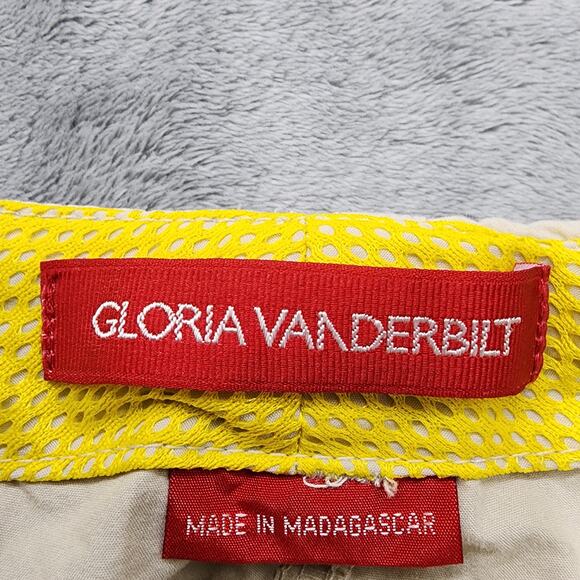 Gloria Vanderbilt Pants Womens 10 PETITE Tan Cargo Capri Drawstring Lightweight - Picture 5 of 11